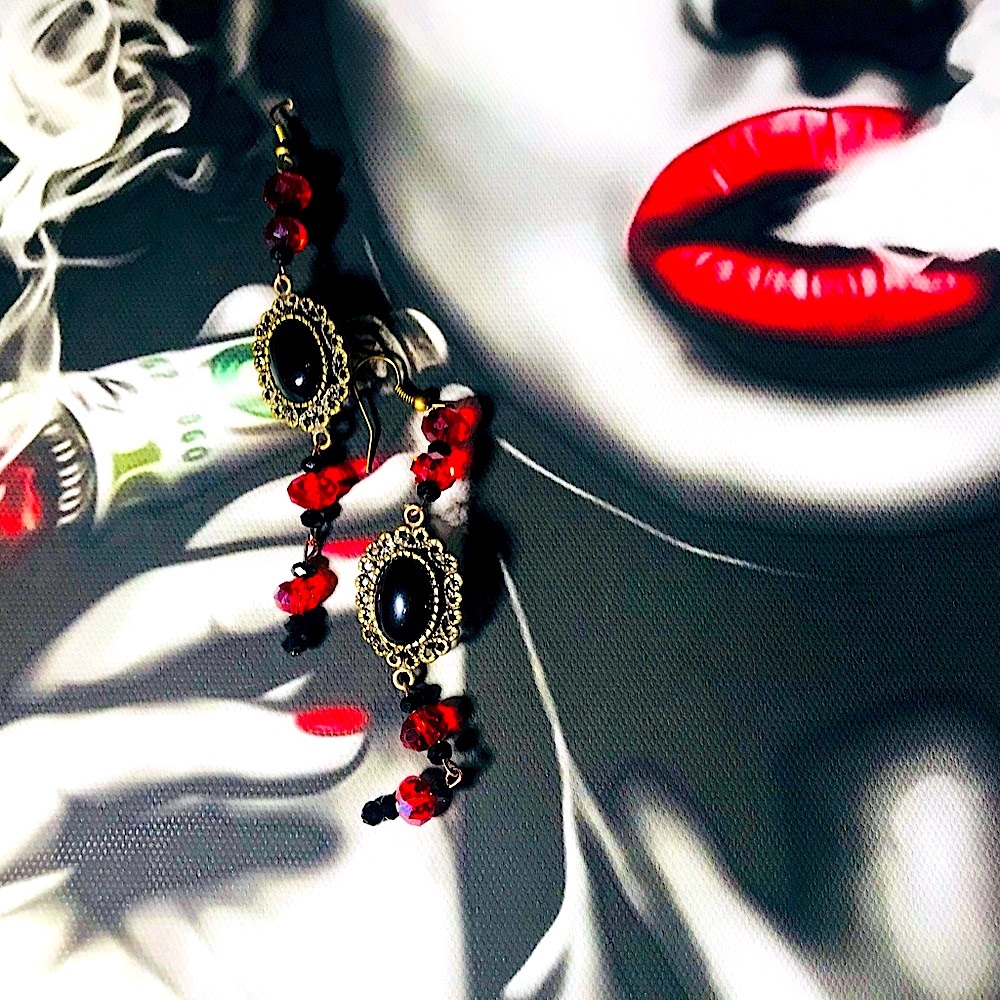 Goth Goddess Obsidian 5A Crystal Earrings ✨Host Pick✨